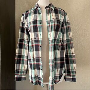 The North Face Black and Green Plaid Men's Shirt